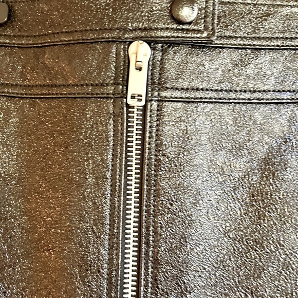 Givenchy NWT Shiny Black Leather Wild Lining Mini Skirt 8 Runway - Picture 4 of 8